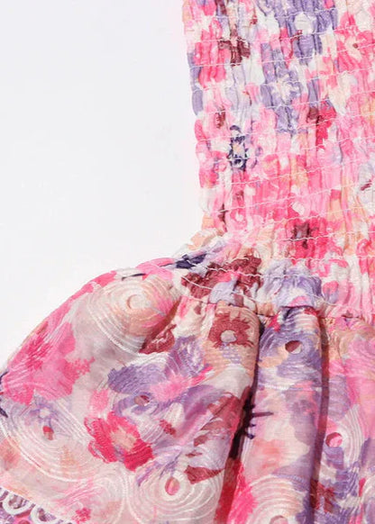 Strapless Floral Dress