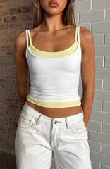 Breaking Loose Tank Top White/Lemon