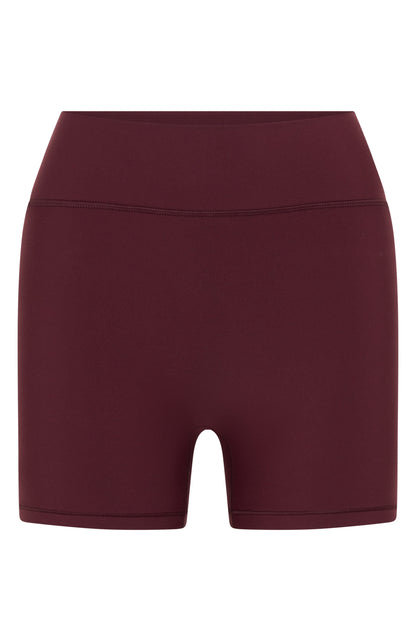 Keep Up High Waisted Shorts 4" Merlot