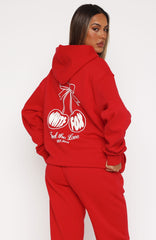 Love Of My Life Oversized Hoodie Red