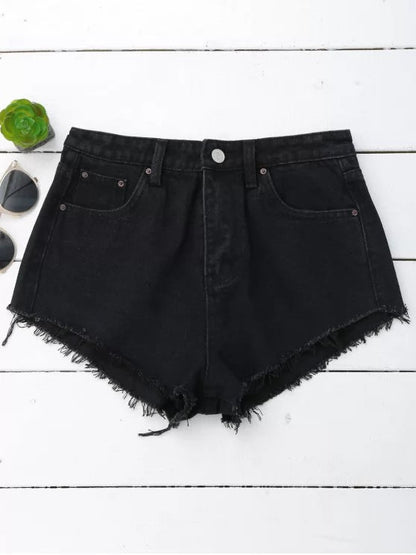 Trendy Denim Cutoffs Mini Shorts