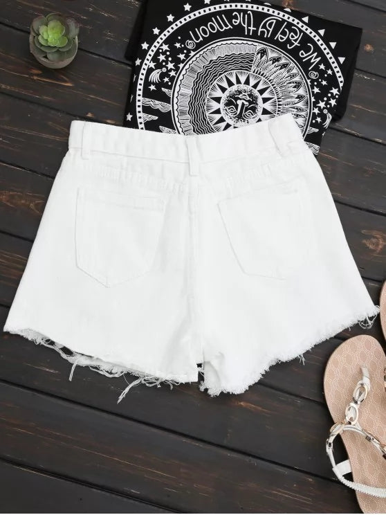 Trendy Layered Floral Embroidered Shorts