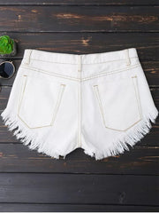 Trendy Cutoffs High Low Denim Shorts