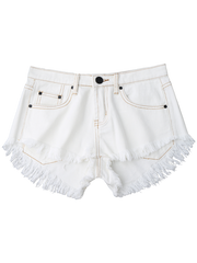 Trendy Cutoffs High Low Denim Shorts