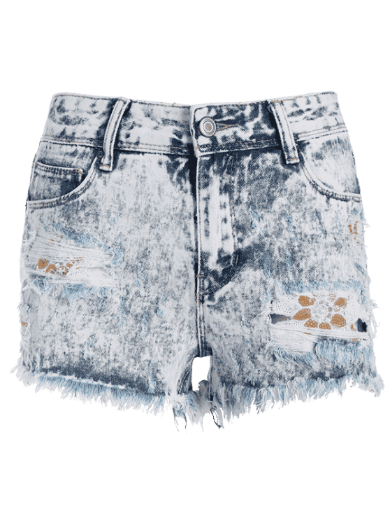 Trendy Cutoffs Tie Dyed Denim Shorts