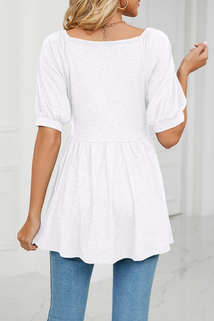 Casual Solid Solid Color V Neck T-Shirts