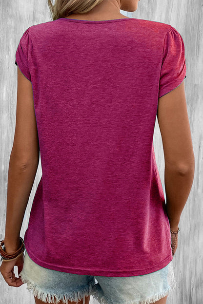 Casual Simplicity Solid V Neck T-Shirts(9 Colors)