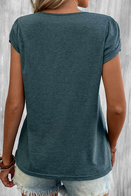 Casual Simplicity Solid V Neck T-Shirts(9 Colors)