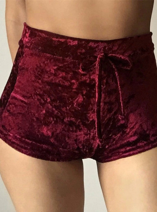 Velvet Shorts Fashion Sexy Bodycon Workout Flannel