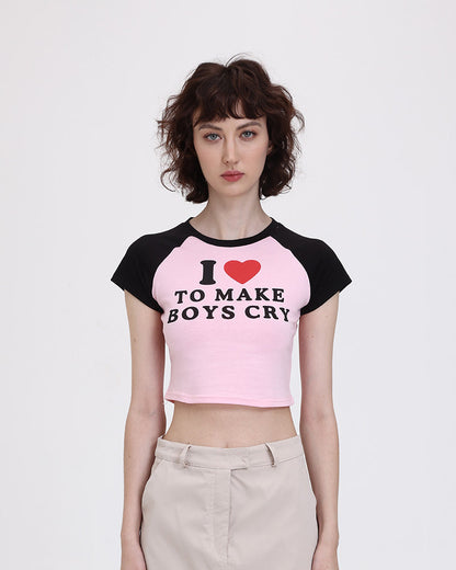 Make Boys Cry Baby Raglan Top