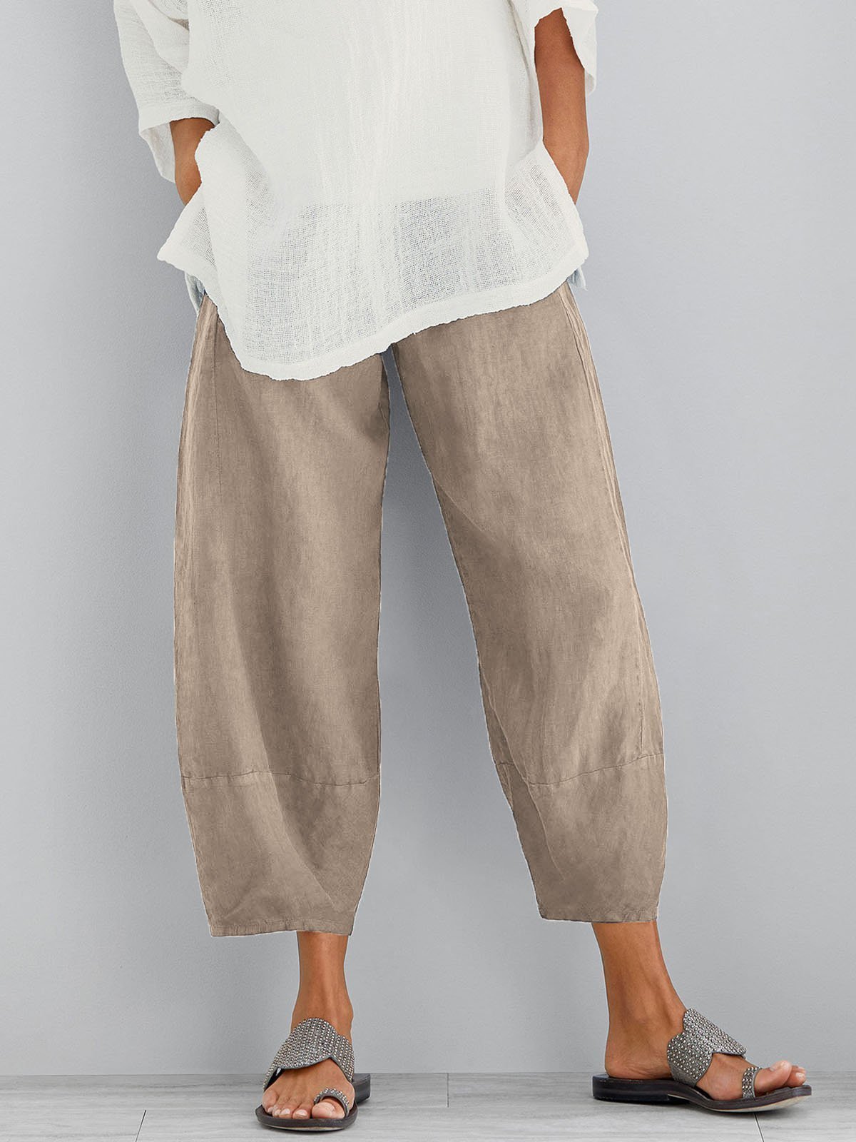 CityHottie - Women's Casual Loose Cotton Pants