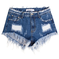 LOOSE-EDGED SENIM SHORTS