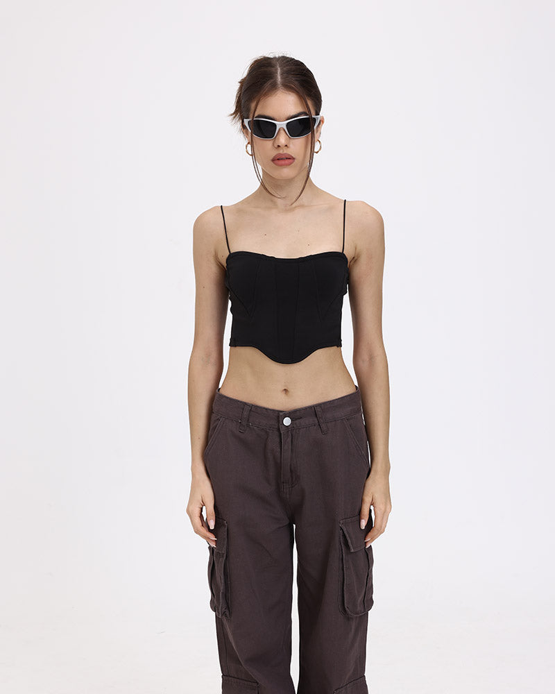 Indie Garden Lettuce Cropped Top