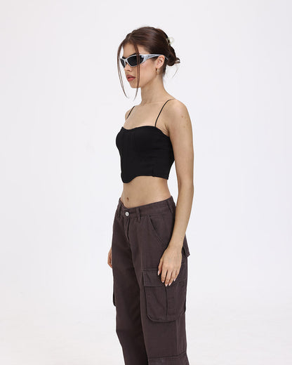 Indie Garden Lettuce Cropped Top