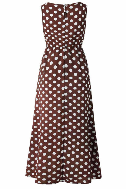 CityHottie Polka Dot Round Neck Dress（5 colors）