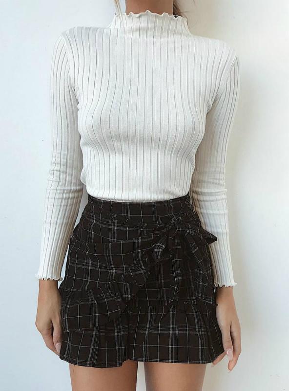 LONG SLEEVE HALF HIGH COLLAR BASE SLIM