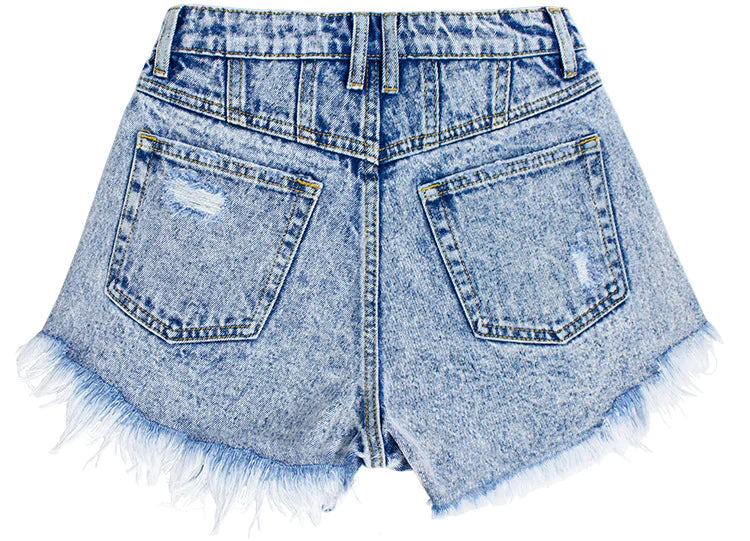 WOMEN'S LOOSE ROUGH SELVEDGE SHORTS