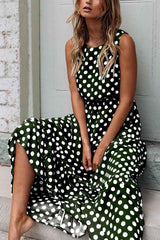CityHottie Polka Dot Round Neck Dress���5 colors���