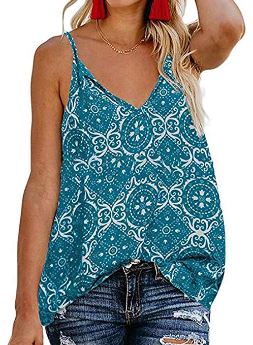 Women's V Neck Lace Trim Camisole Removable Racer Back Crochet Tank Top