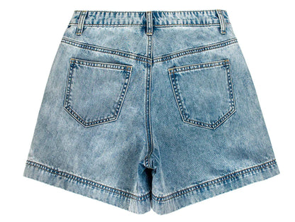 LOOSE SHORTS THIN HIGH WAIST JEANS