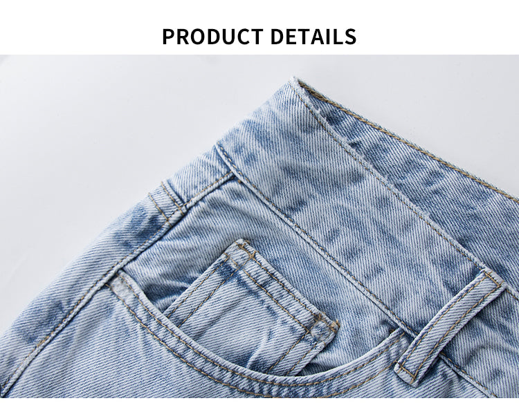 CityHottie - Low Rise Jeans Women Baggy Jeans New Fashion Straight Leg Pants Y2k Denim Trousers Blue Vintage Mom Loose Low Waist Jeans