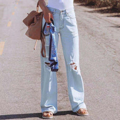CityHottie - Spring Casual Baggy Jeans Women Fashion High Waist Jeans Mom Denim Trousers Overalls Oversize Boyfriend Pants Vintage