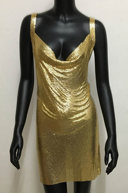 Rhinestone Glitter Cami Dress