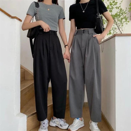 CityHottie - Classic Trendy Ankle Length Straight Pants