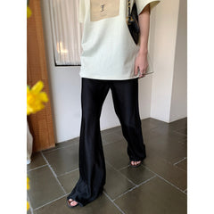 CityHottie - Satin Wide Leg Pants Long Floor Casual Pants Women's Summer