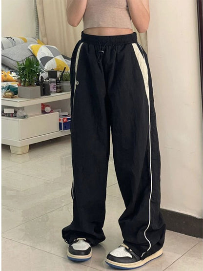 CityHottie - Casual Baggy Pants Women Vintage Oversized Hip Hop Joggers Harajuku Streetwear BF Female Sweatpants Wide Leg Trousers