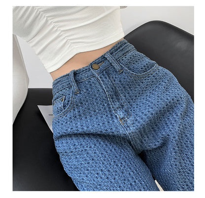 CityHottie - Women Jeans High Waist Casual Streetwear y2k Baggy Office Lady New Fashion Korean Denim Trousers Female Straight Wide Leg Pants