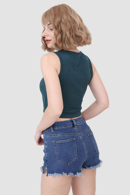 Sleeveless Slim Crop Top