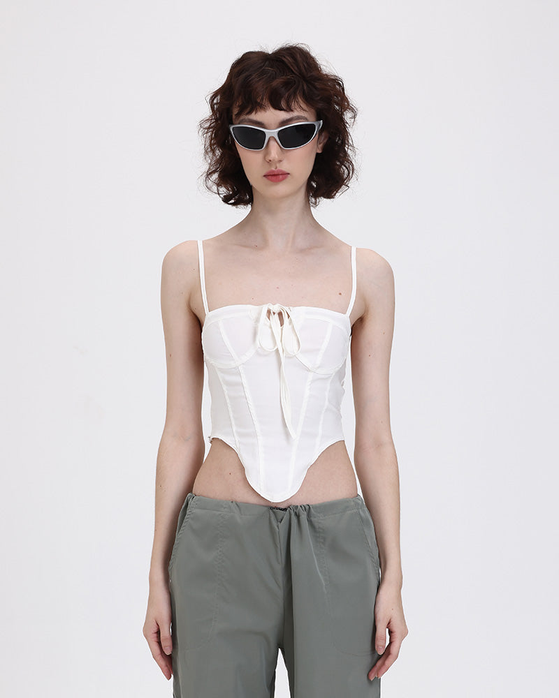 Halter Wishbone Corset Top