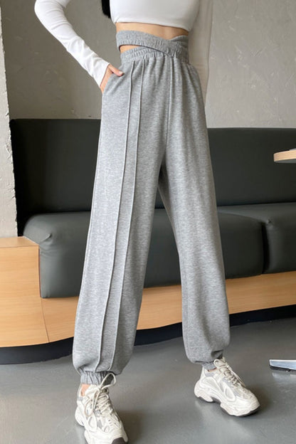 CityHottie - Crisscross Long Sweatpants