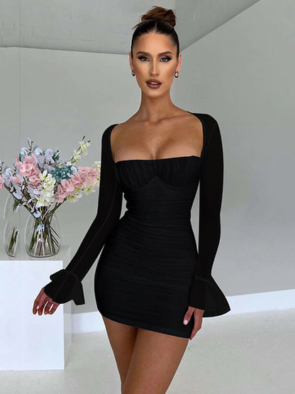 Doris Backless Sexy Mini Dress