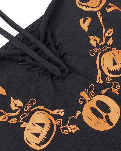 Pumpkin Spooks Graphic Tube Top