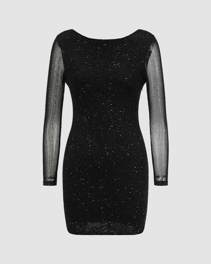 Diva Bejeweled Skater Bodycon Dress