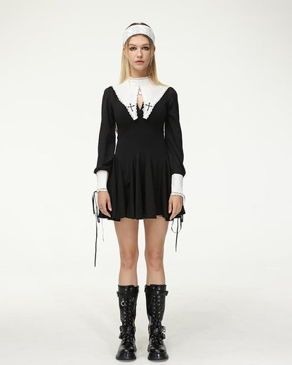 Nun Horror Cross Long Sleeves Dress