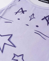 Starry Powered Distressed Tank Top