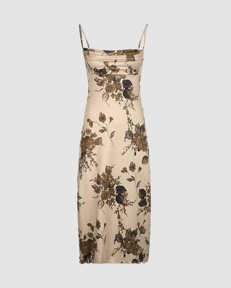 Ignite Garden Maxi Cowl Dress