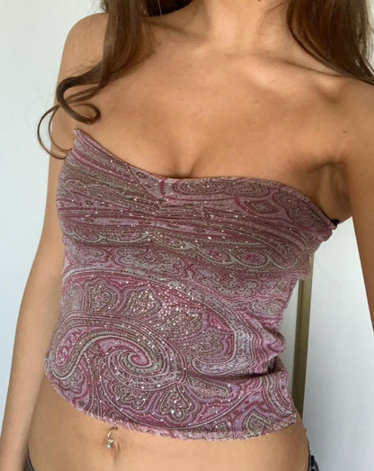 Lilith Paisley Tube Top