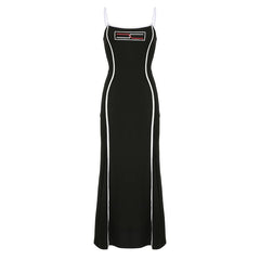 Stitch contrast square neck cami maxi dress - Final Sale