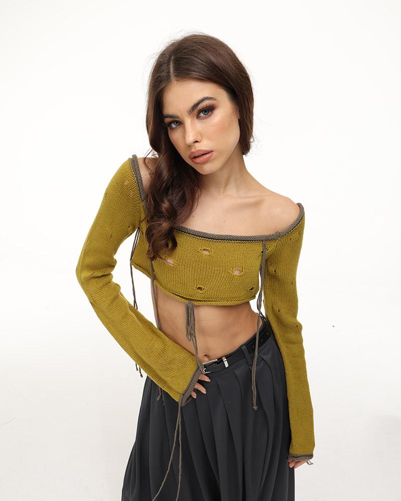 Netherburg Bandeau Knit Top