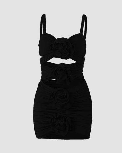 Sanya Rose Cut Out Bandage Dress