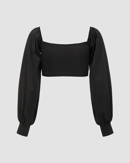 Neville Grunge Cropped Square Top