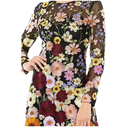 Irene Flower Embroidery Mini Dress