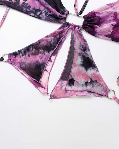 Watermarbled Butterfly Halter Top